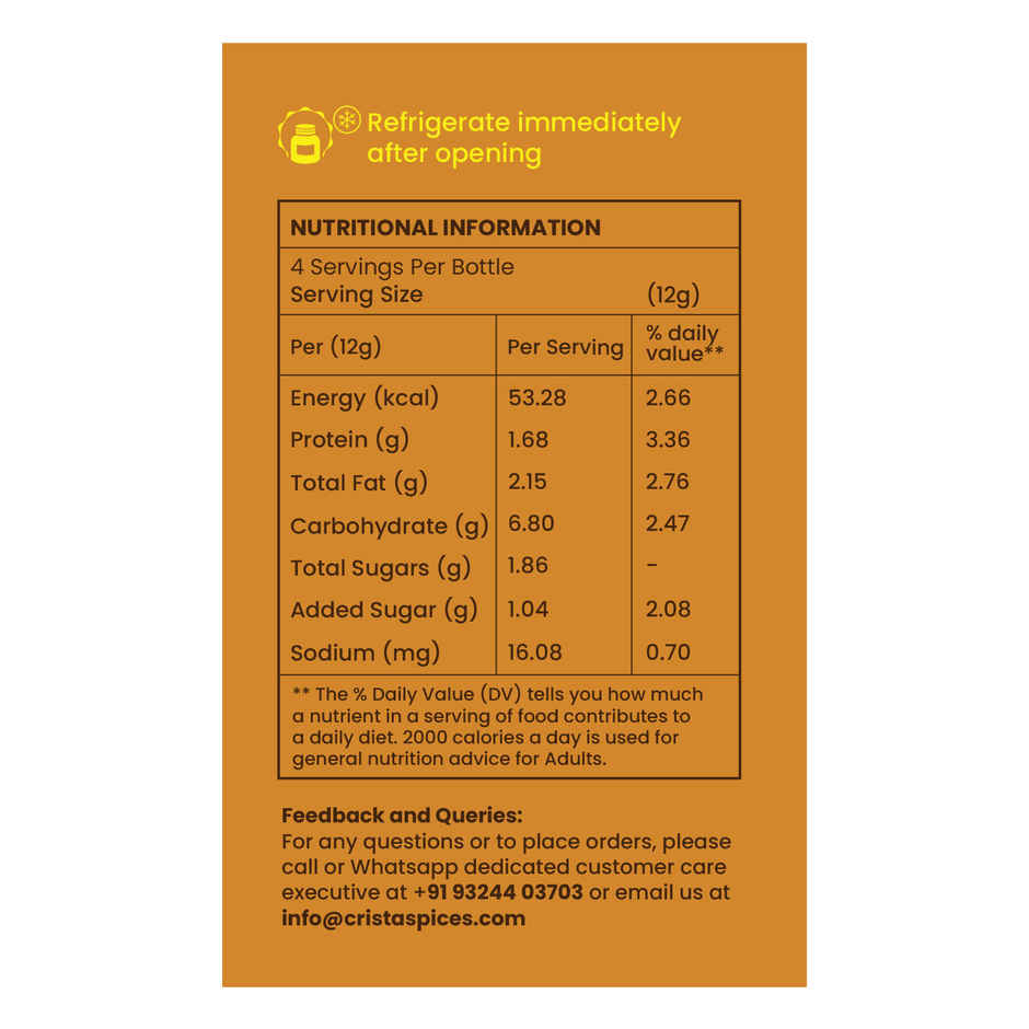 CRISTA Creamy Paneer Makhani Spice Mix