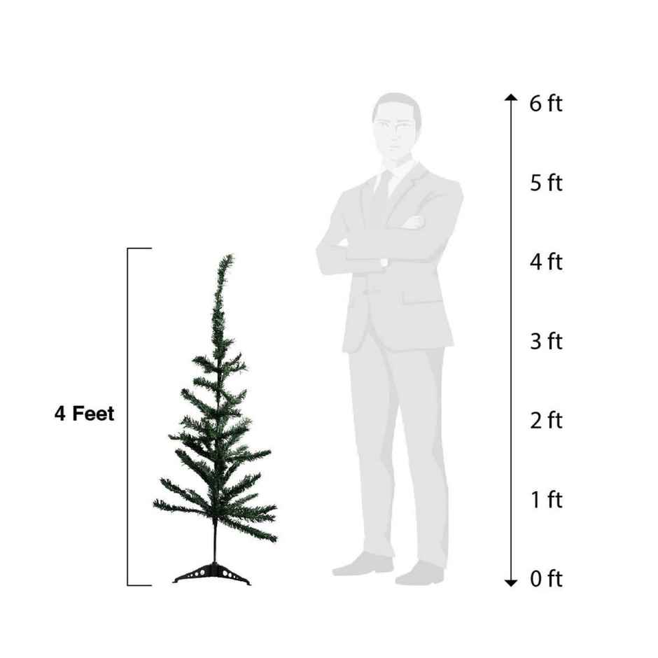 Artificial Christmas Tree | 4 ft | Ideal for Home, Office & Party Decor | Easy to Set Up | Picfest