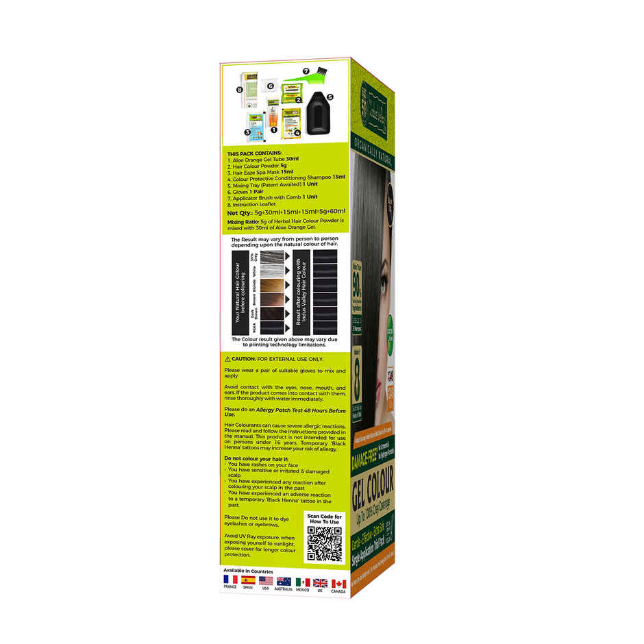 Indus Valley Gel Hair Colour for Women & Men Damage, Ammonia & PPD Free Hair Color | Black