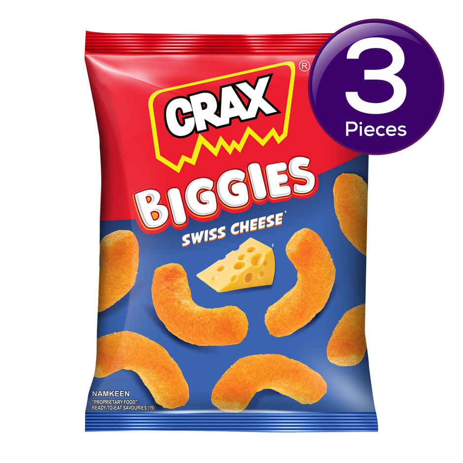 Crax Biggies Swiss Cheese Puff Snacks Combo
