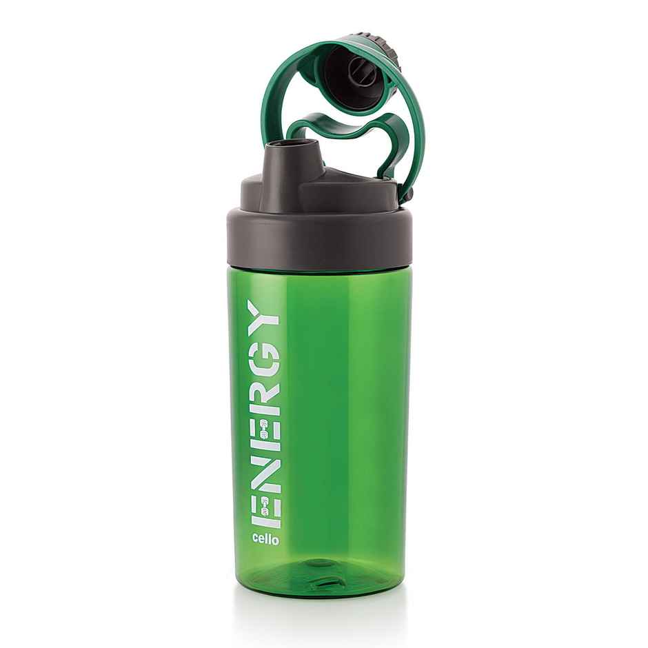 Cello Energy Plastic Protein Shake Bottle | Flip Top | Colour May Vary