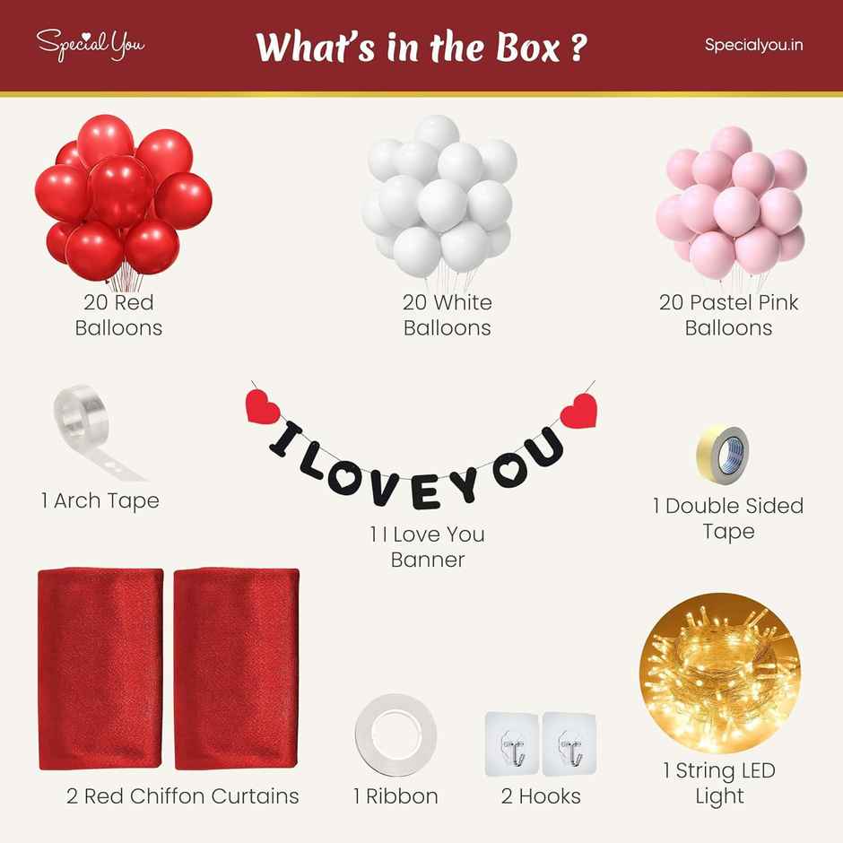 I Love You Red & Pink Balloon for Decoration | Special You