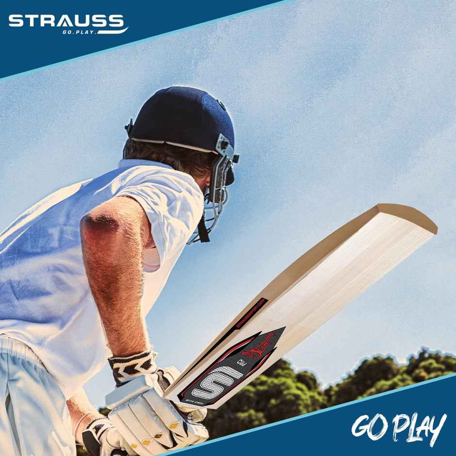 Strauss Pro cricket bat Size-SH, (Black & Red)