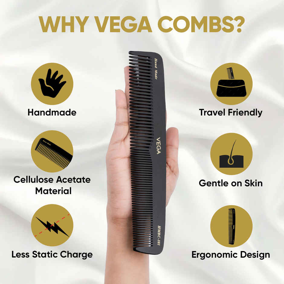 VEGA Graduated Dressing Handmade Hair Comb for Men and Women | HMBC-101