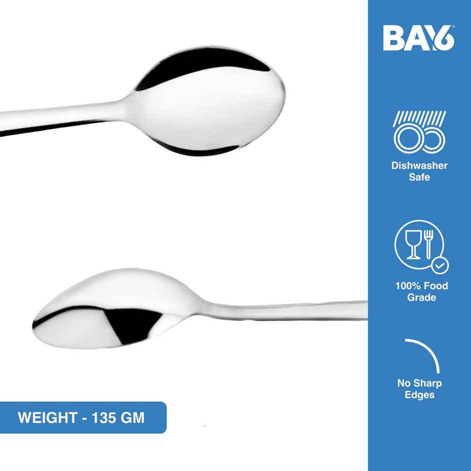 BAY6 Silverline Steel Dinner Spoon Set (6pc)