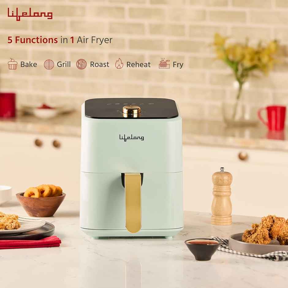 Lifelong Air Fryer 1200W, 4L, Air Fryer for Home Electric Air-Fryer (LLHFD423, Green)