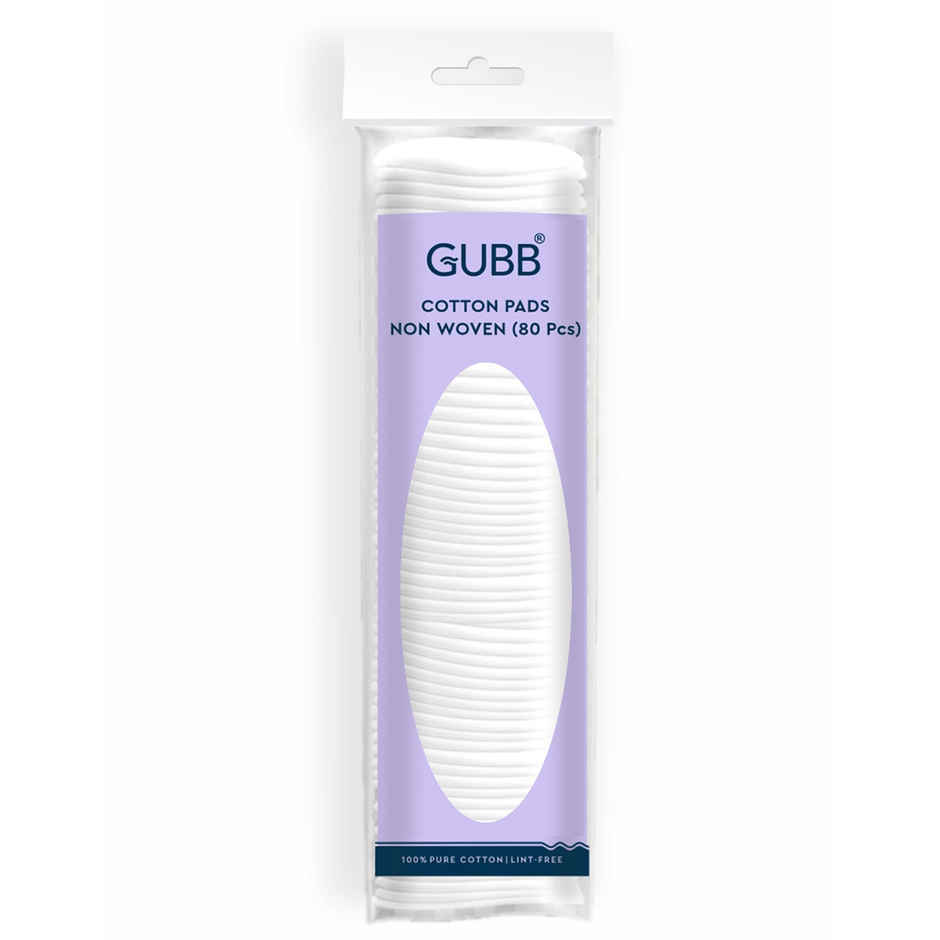 GUBB Cotton Pads | Non Woven | Pack Of 80