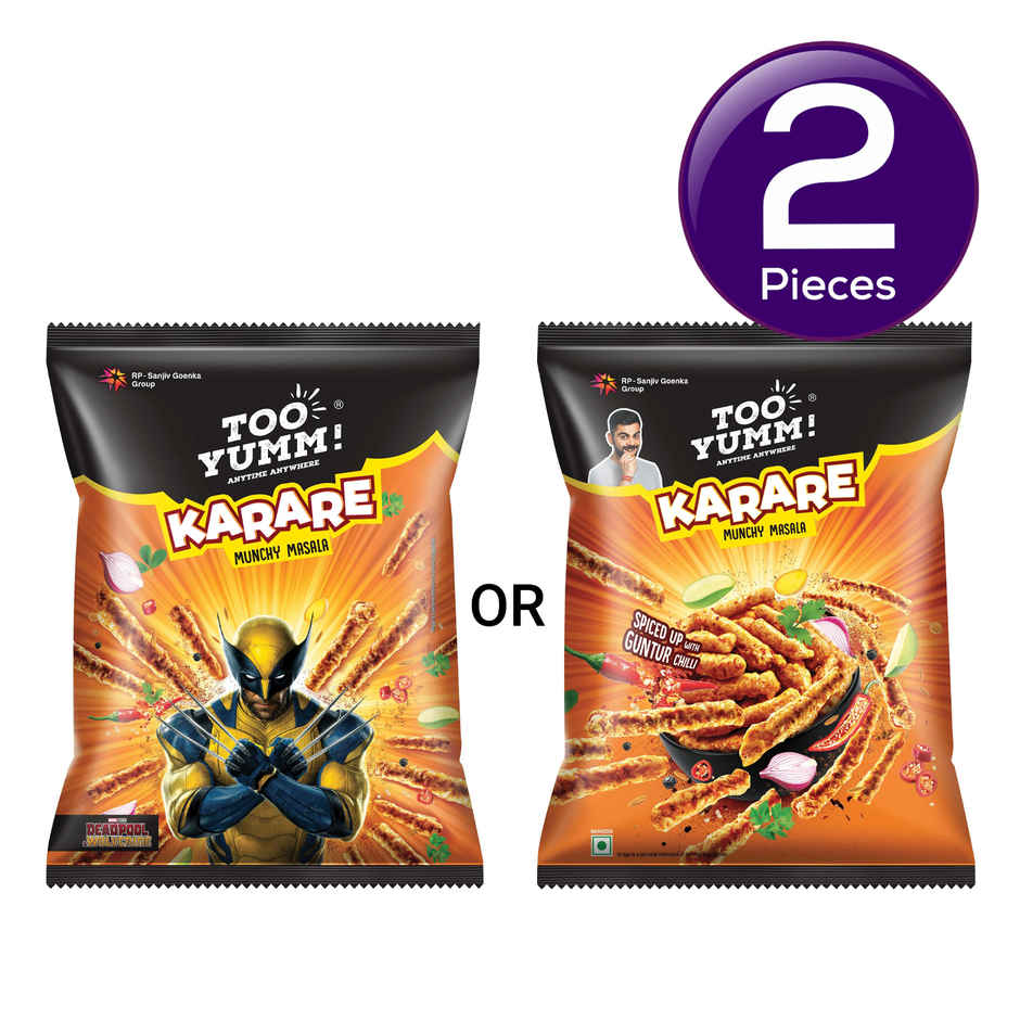 Too Yumm! Karare Munchy Masala | Spicy | No Palm Oil Crisps Combo
