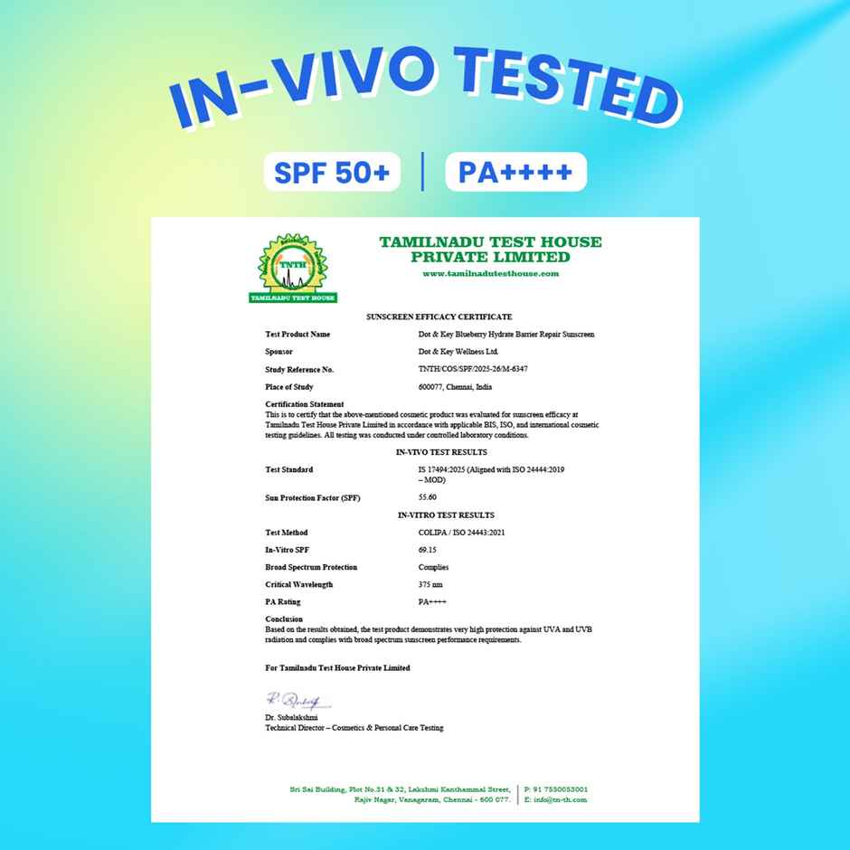 Dot & Key Blueberry Hydrate Barrier Repair Sunscreen SPF 50+, PA++++