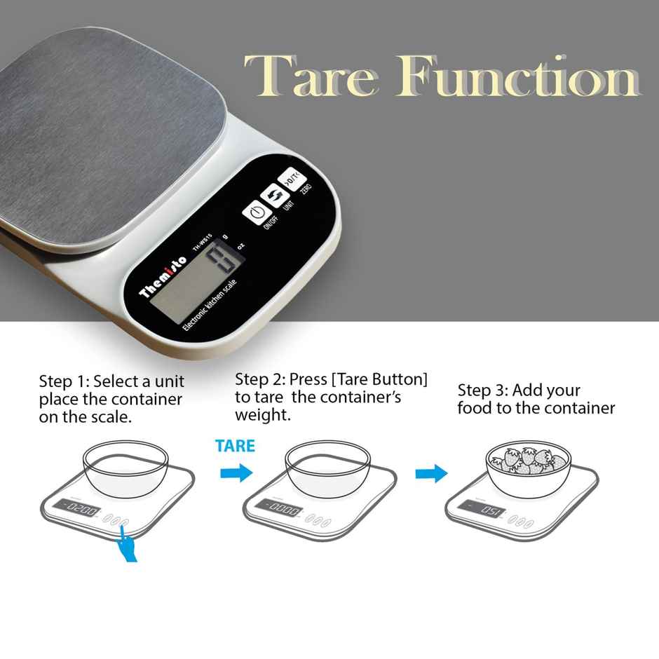 Themisto Th-Ws15 Electronic Digital Kitchen Weighing Scale |10 Kg|Back Light Lcd