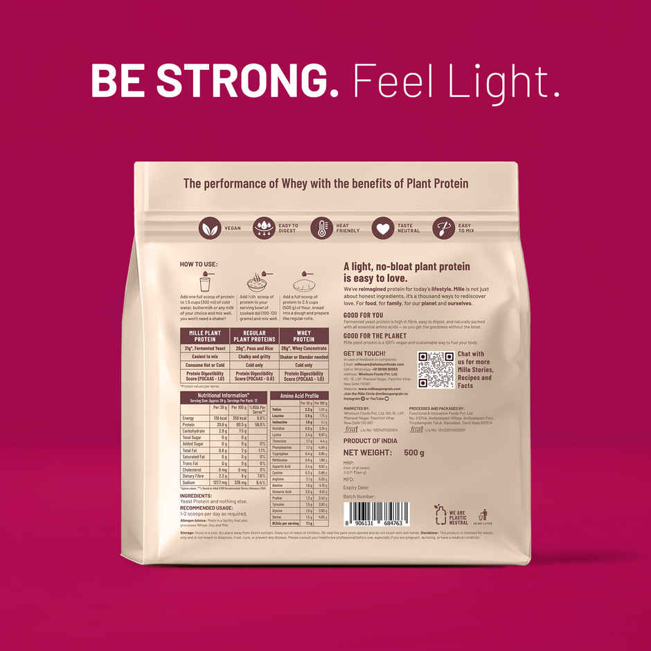 Mille Unflavoured Plant Protein