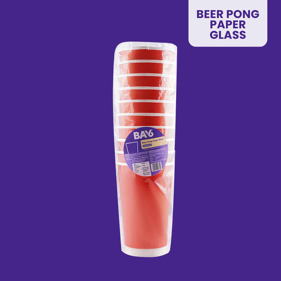 Beer Pong Paper Glass | 450 ml | Pack of 10 | BAY6