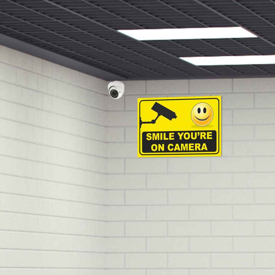 Paper Plane Design You Are Under Cctv Sign Wall Posters | Set Of 6 | Size 29 x 21 cm | D76