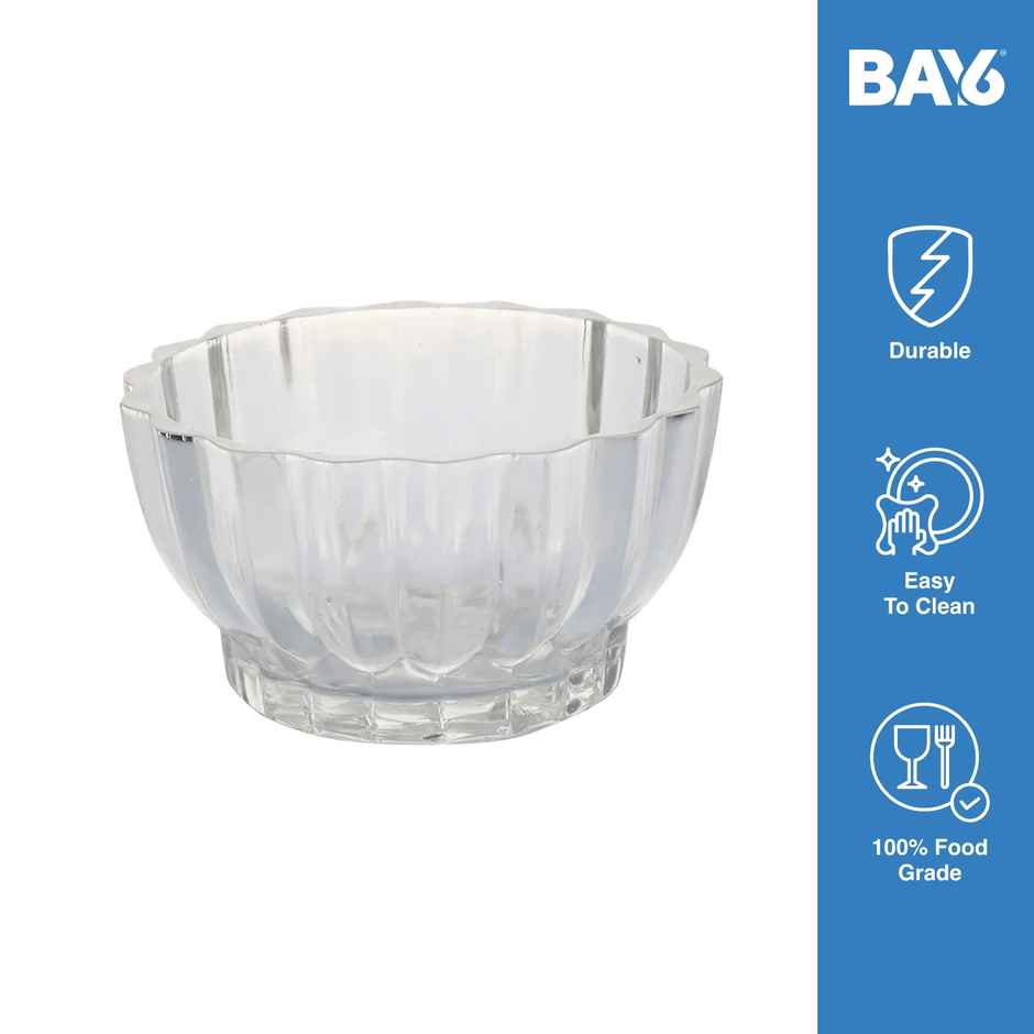 BAY6 Glass Dessert Bowl Set - 4.5 Inch -(2pc)