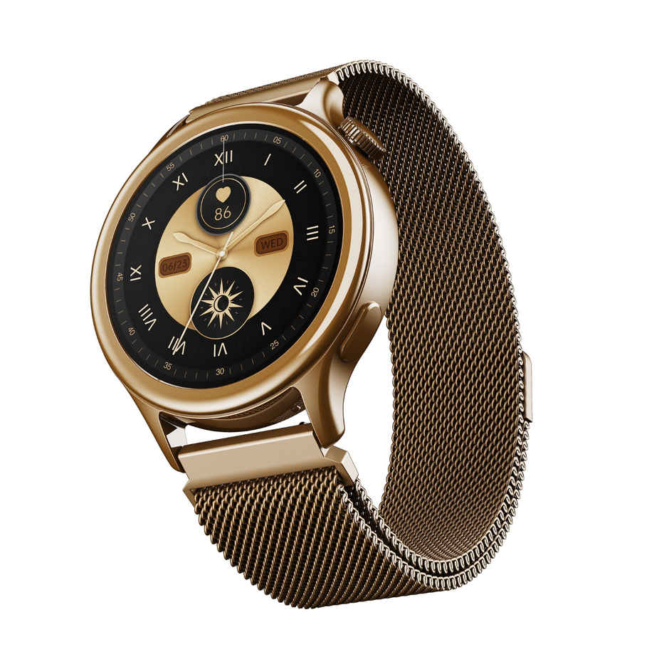 boAt Enigma Daze Smartwatch with 1.3" HD Display| SOS with Live Location Sharing (Metallic Gold)