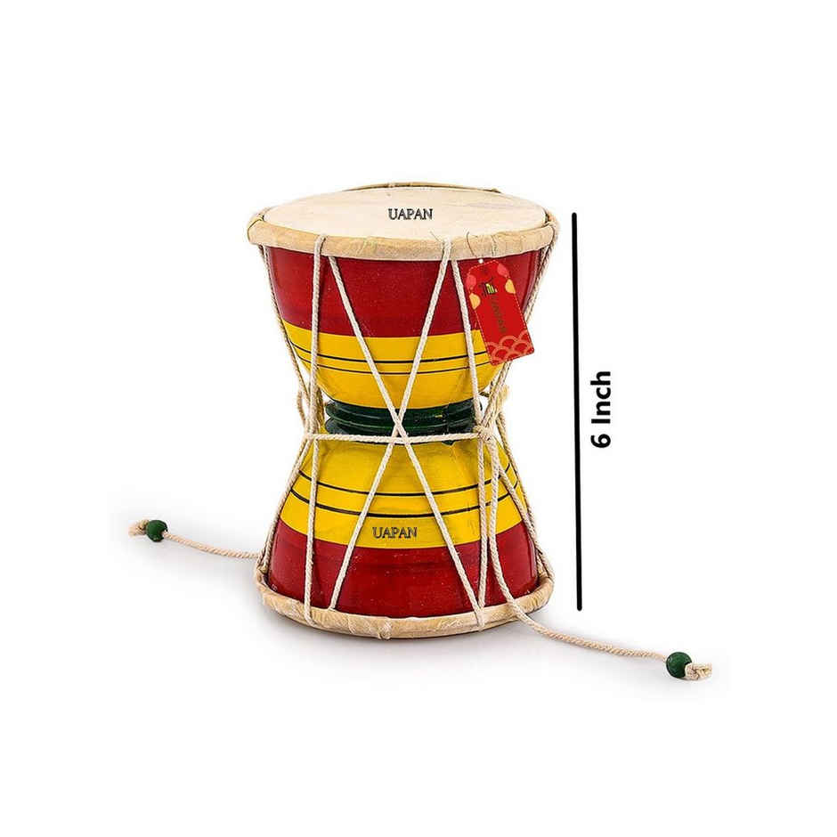 Uapan Wood Damaru Damroo 6 Inch