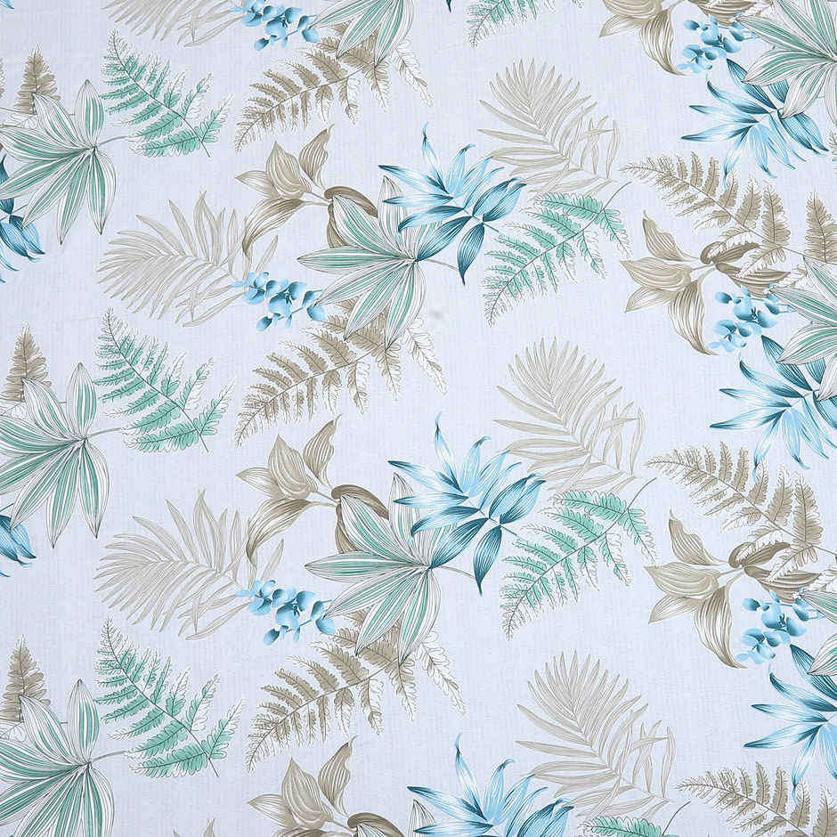 Status King Size Double Microfibre Floral Bedsheet | White | 87 x 94 in