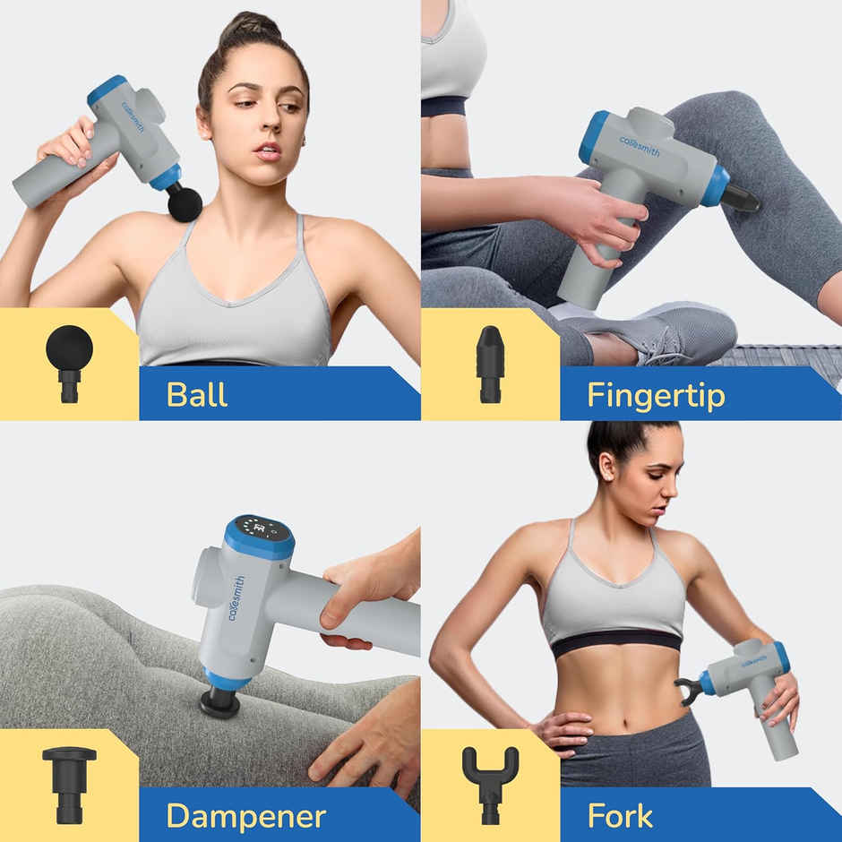 Caresmith CHARGE Massage Gun: Touchscreen-Controlled Percussion Massager for Precision Pain Relief