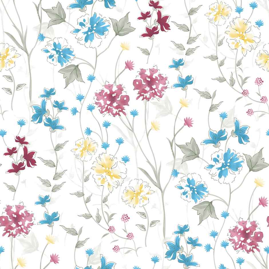 Haus & Kinder Floral Favor King Bedsheet - 100% Cotton (270 x 270cm)