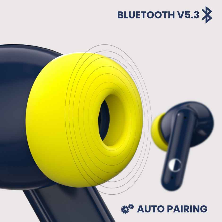 Cellecor Bropods Cb44 Ace Tws 60 Hrs Playtime Enc Low Latency Fast Charging Type-c - Blue Yellow