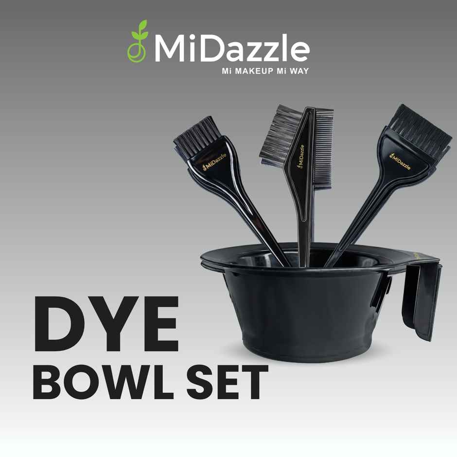 Midazzle Professional Use Hair Coloring Dyeing Kit Brush With Bowl