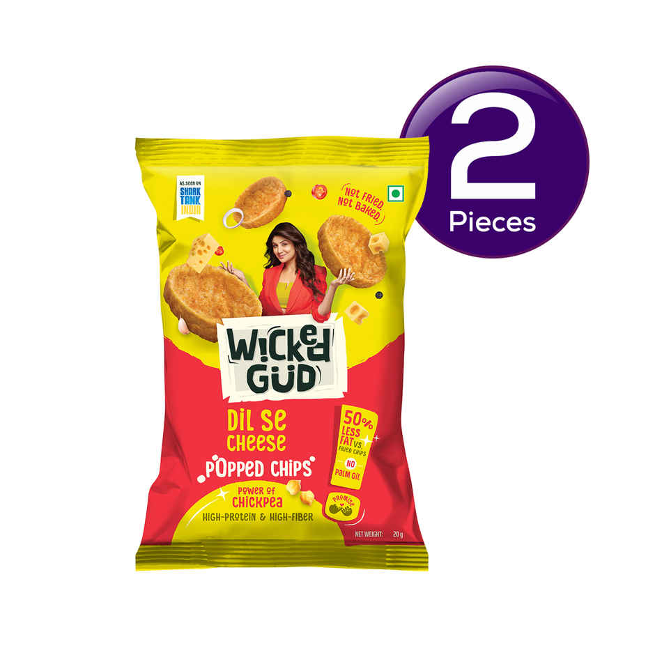 Wickedgud Chickpea Popped Chips - Dil Se Cheese Combo