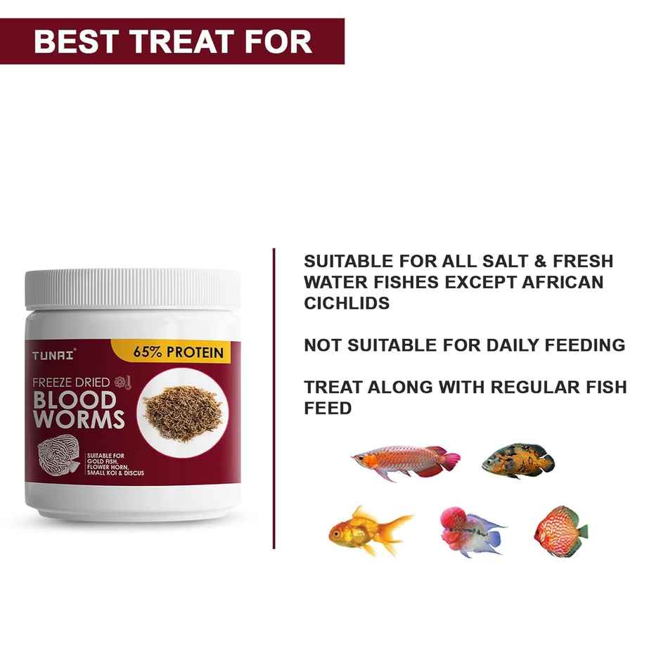 Tunai Freeze Dried Blood Worms