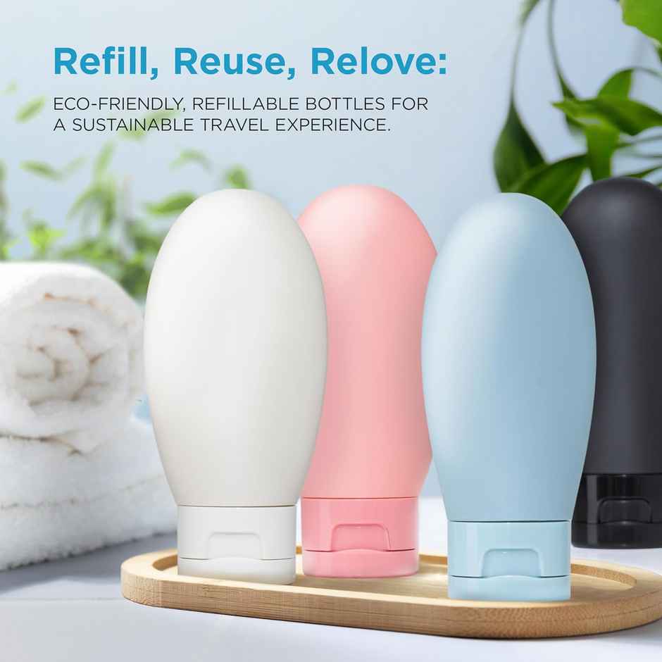 Lazer Refillable Travel Bottles for Toiletries Silicone Container