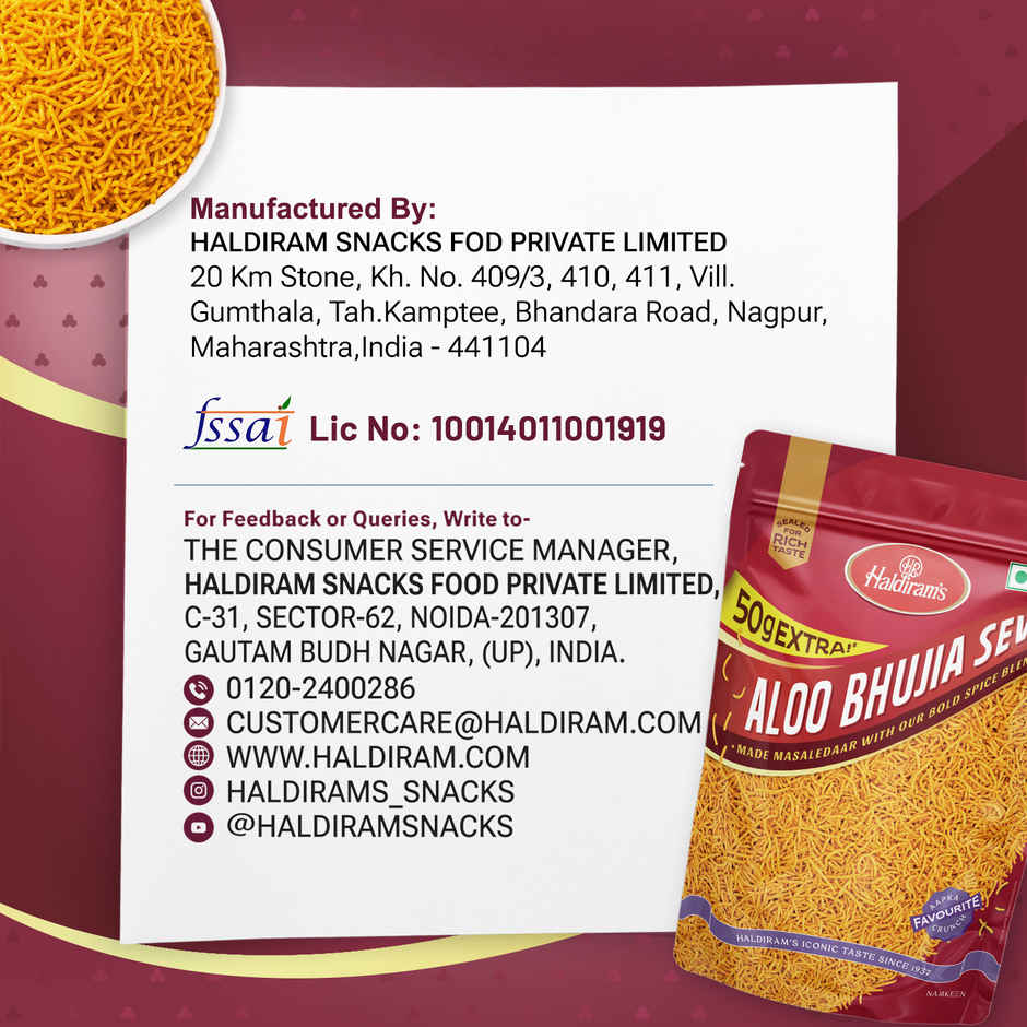 Haldiram's Aloo Bhujia | Crunchy Savory Snack