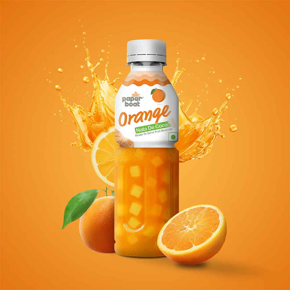 Paper Boat Orange Juice | Juicy Sips, Chewy Bites | Refreshing Fruit Drink
