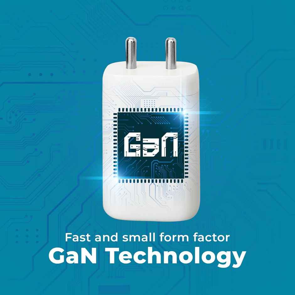 D-Link 65W Triple Port Fast Charger 2 Type-C and 1 USB-A ,Free Type C to Type C Cable- White