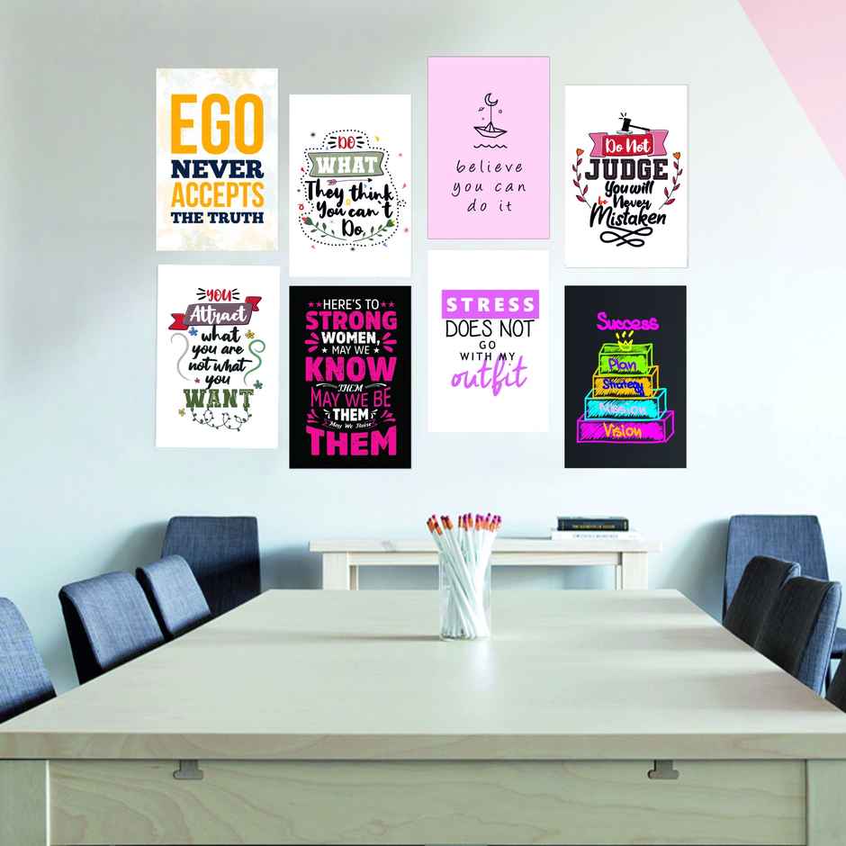 Paper Plane Design Motivational Wall Posters | Set of 10 | (12 Inch x 18 Inch) D86