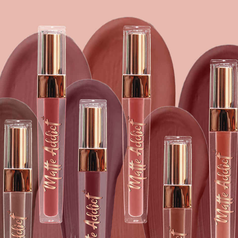 Jaquline USA Matte Addict + Liquid Lipstick, 8Hr stay,Lightweight & Transfer proof -Sunlit Beige 03