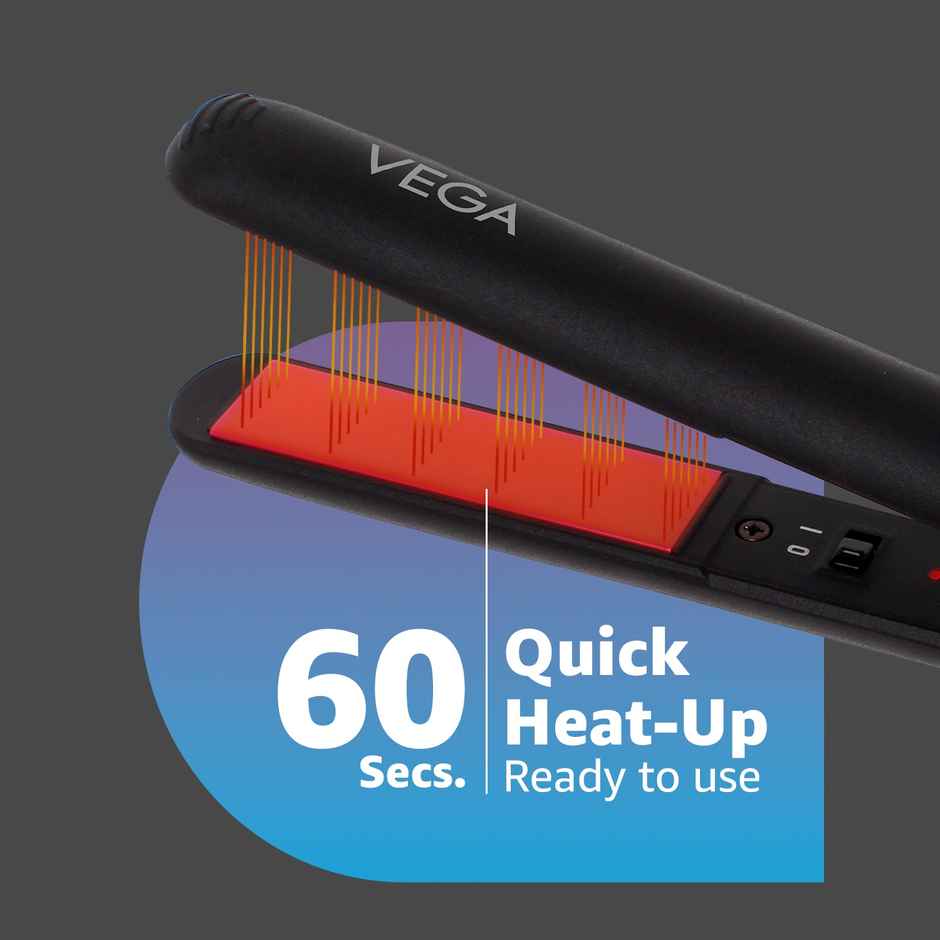 Vega Adore Hair Straightener for Women with Ceramic Plates & Fast Heat, 1 Year Warranty, (VHSH-18)