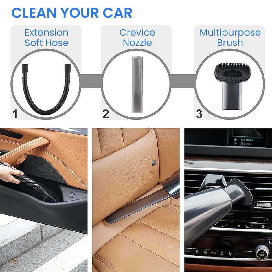 Agaro Car Vacuum Cleaner, Portable, Handheld,12V Dc /110W, 4.5Kpa Power Socket, 14.7Ft Long Cord