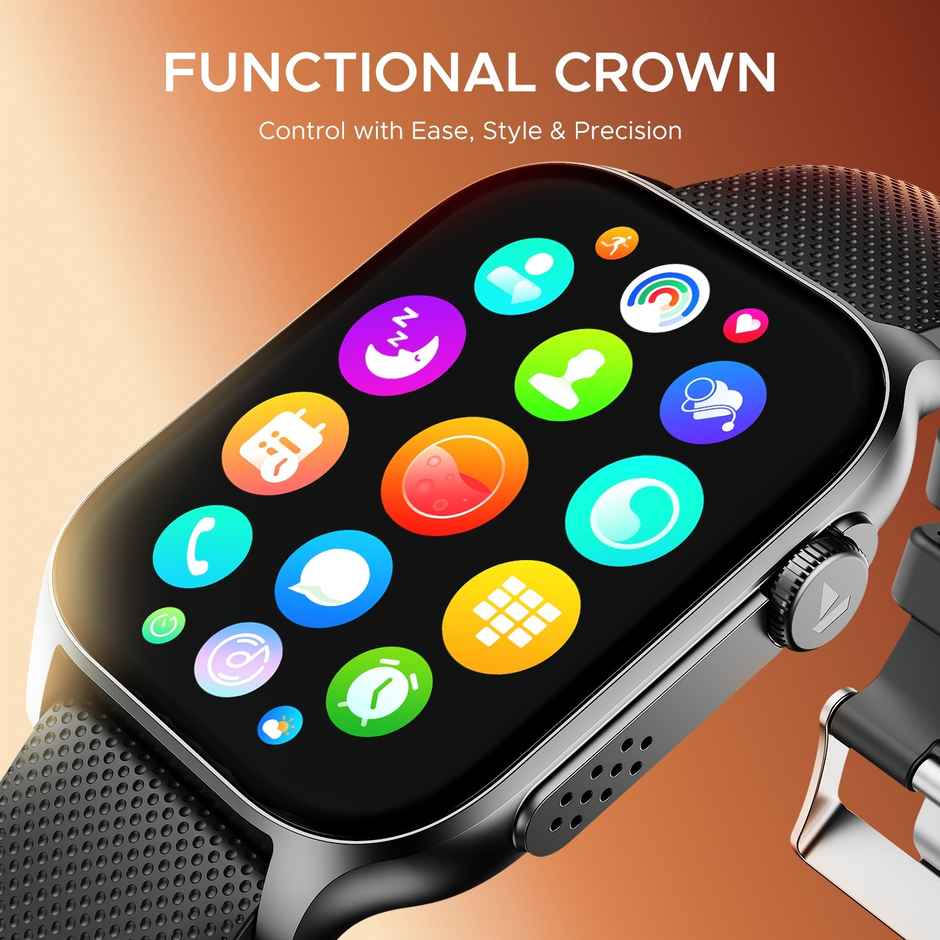 boAt Ultima Ember Smartwatch | 1.96 Inch (4.97 cm) Amoled Display | 100+ Sports Modes | Bold Black