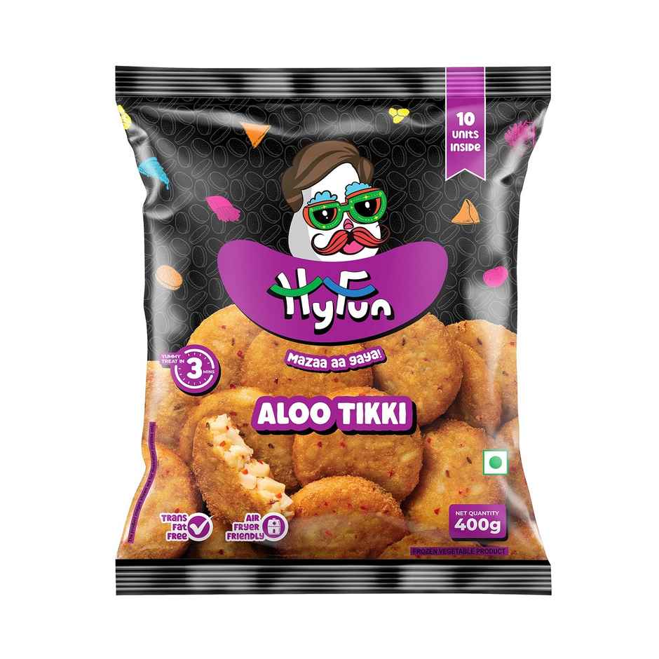 HyFun Aloo Tikki, Real Desi Taste, Potato Snack | Frozen