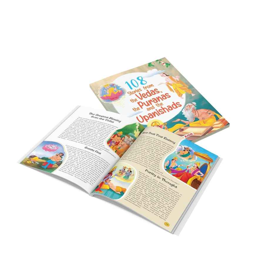 108 Stories from Vedas, Puranas and Upanishads for Children (Illustrated) - Story Book