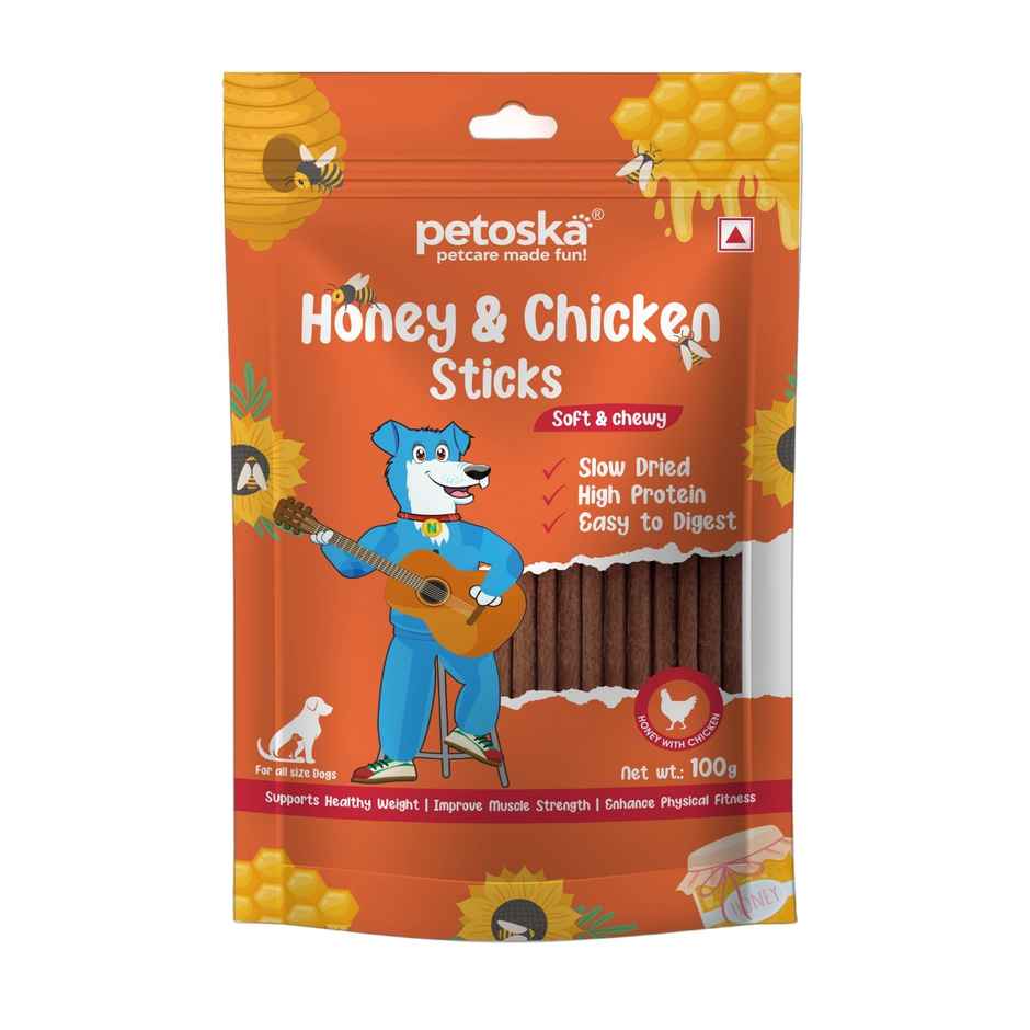 Petoska Dog Treats Chicken Honey Sticks Combo