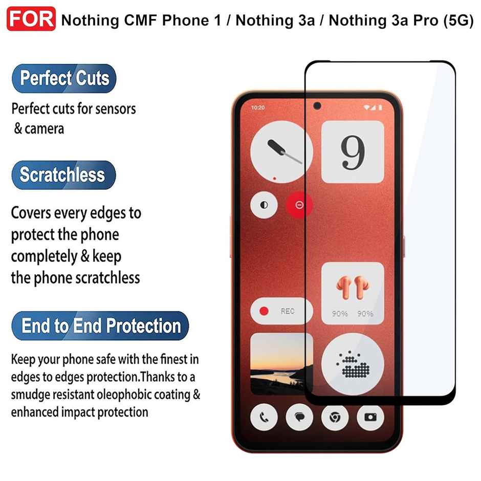 Artistque Tempered Glass for Nothing Phone 3A Pro | Nothing Phone 3A Screen Protector Guard