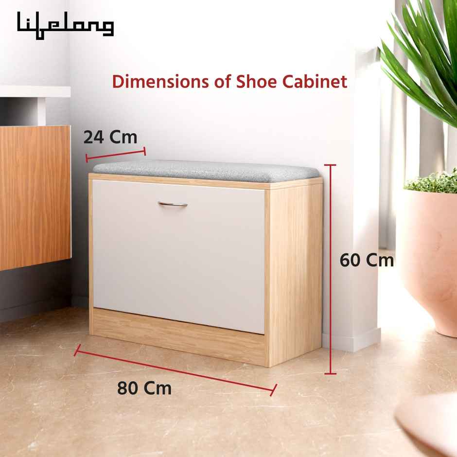 Lifelong Wooden ShoeRack Cabinet with Bench | Detachable | Adjustable MiddleShelf