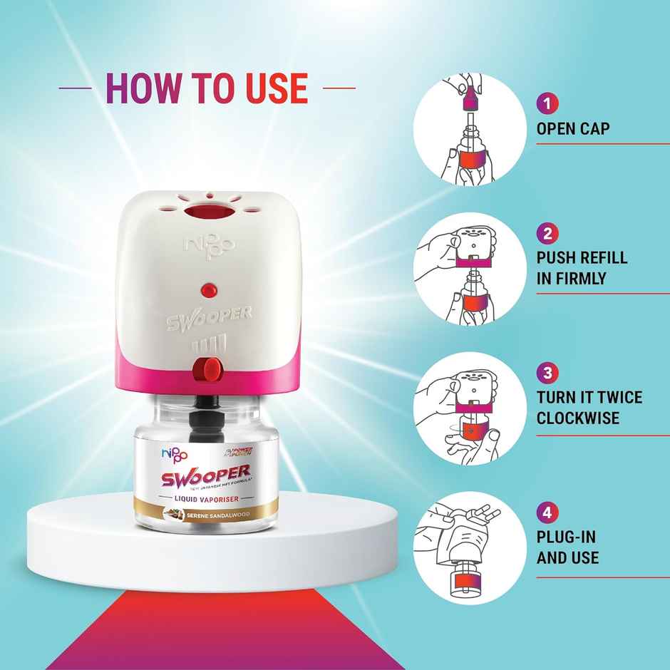Nippo Swooper Sandalwood Fragrance Liquid Vaporiser Mosquito Repellent Refill