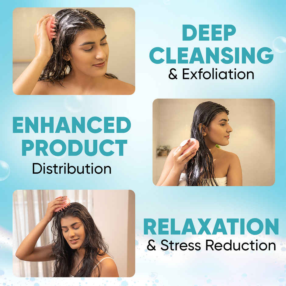 VEGA Hair Scalp Massager Shampoo Brush With Soft Silicone Bristles | (Ssb-03)