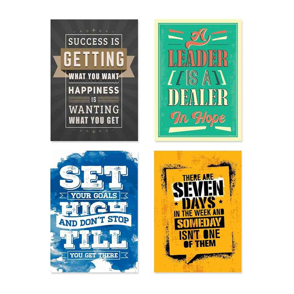 Paper Plane Design Wall Posters For Office Decor | Set of 10 | Size | 12 Inch x 18 Inch | D35