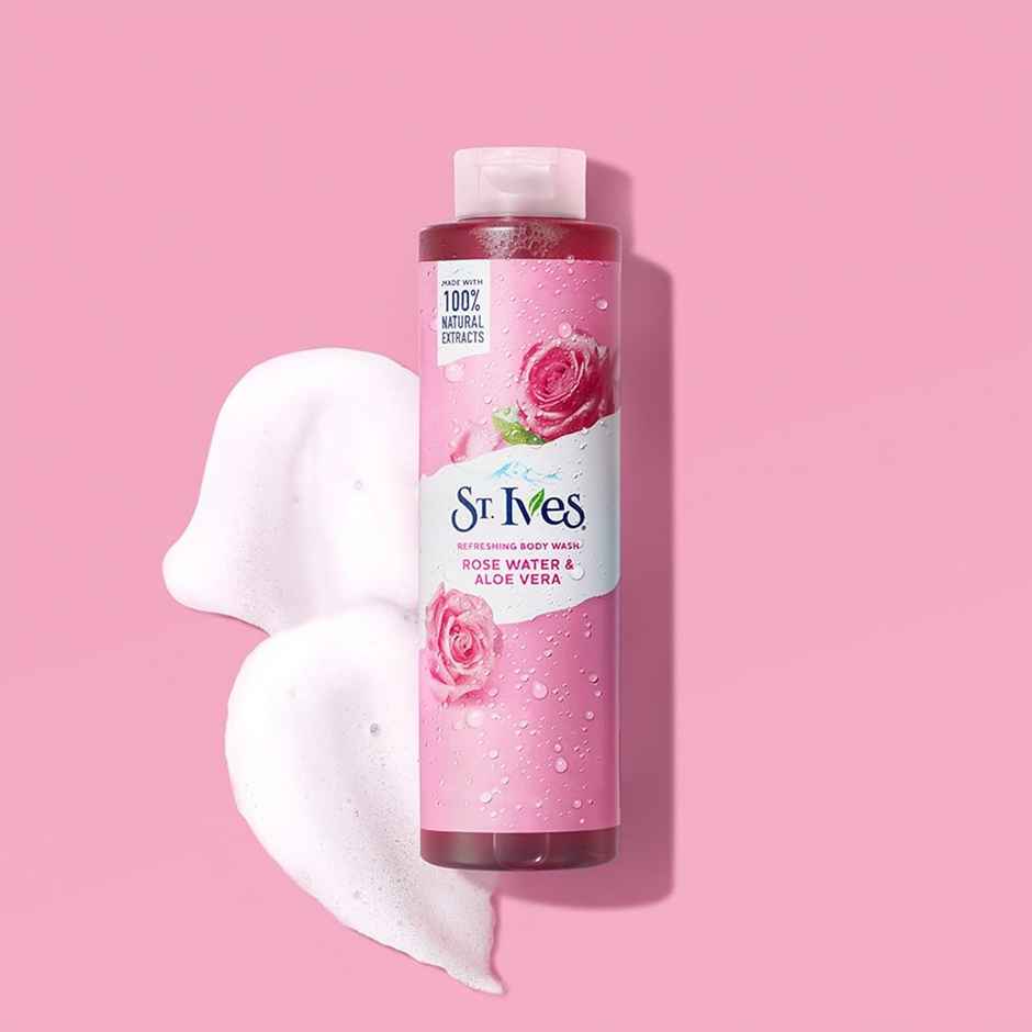 St. Ives Refreshing Rose Water & Aloe Vera Shower Gel | For Rejuvinated Skin
