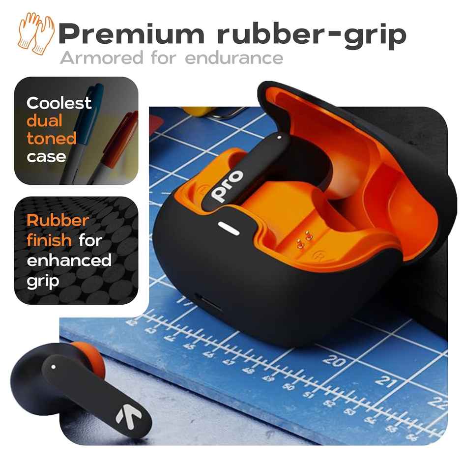 GOBOULT Z40 Pro with 100H Battery, Quad Mic ENC, Scratch Proof,5.3v TWS|Midnight