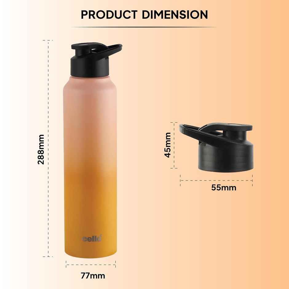 Aqua Pro Max Stainless Steel Water Bottle | Pink Yellow | CELLO