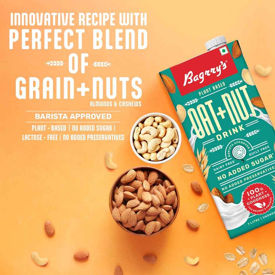 Bagrrys Oats And Nut Drink Vegan No Added Sugar