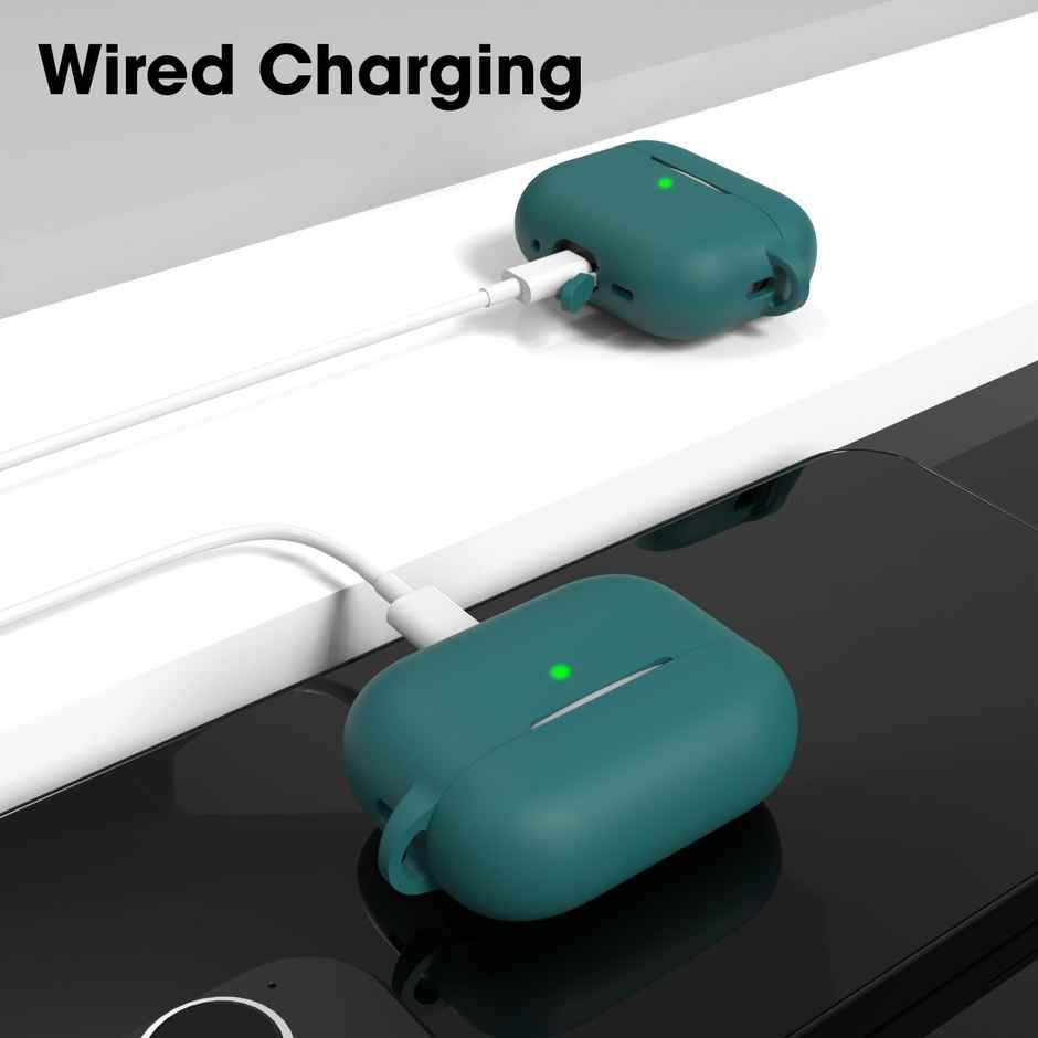 Sounce Earphone Case Cover for AirPods Pro 2 2022 Silicone Shock-Absorbing Protective Case | Green