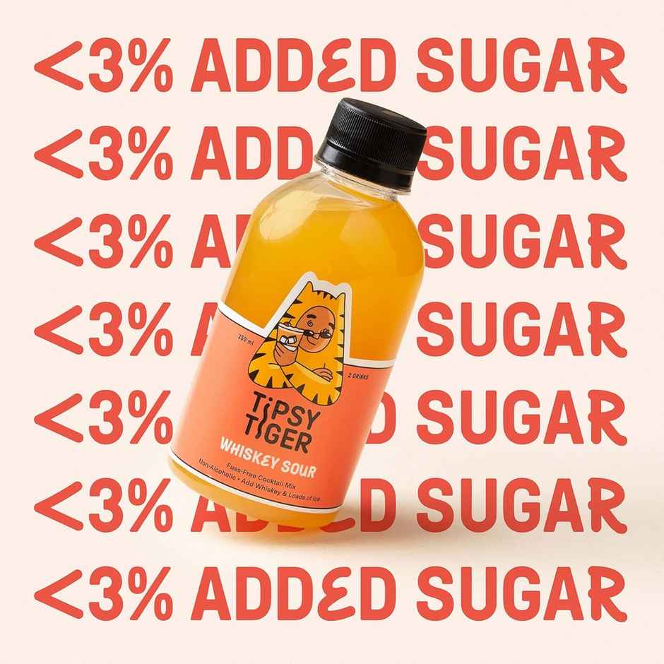 Tipsy Tiger Whiskey Sour Cocktail Mixer | Ready & Convenient